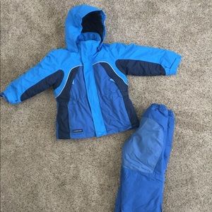 Land’s End 3 in 1 coat with matching snow pants